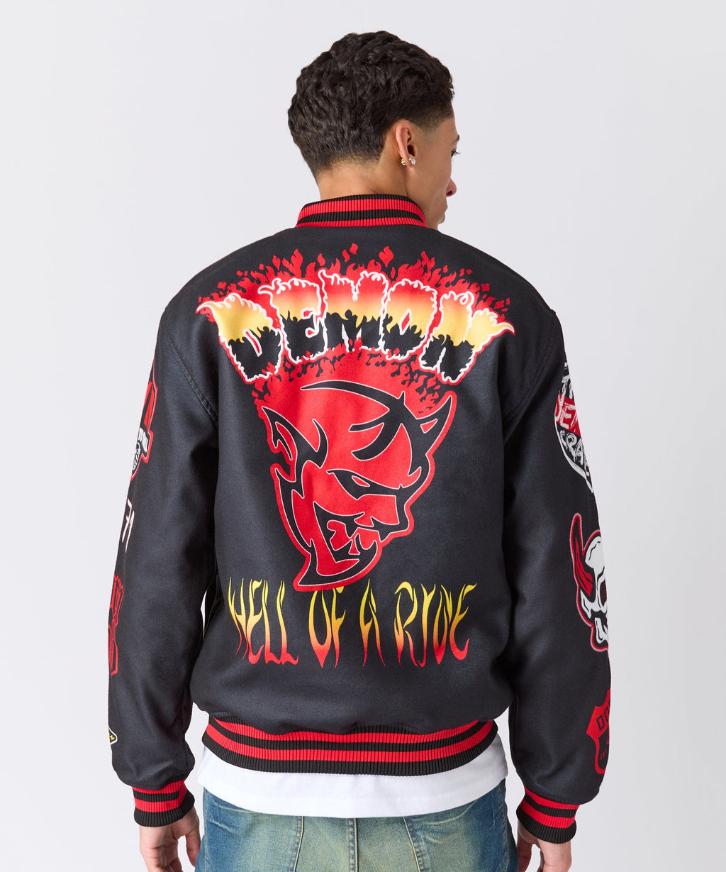 Dodge Demon Varsity Jacket -  Black