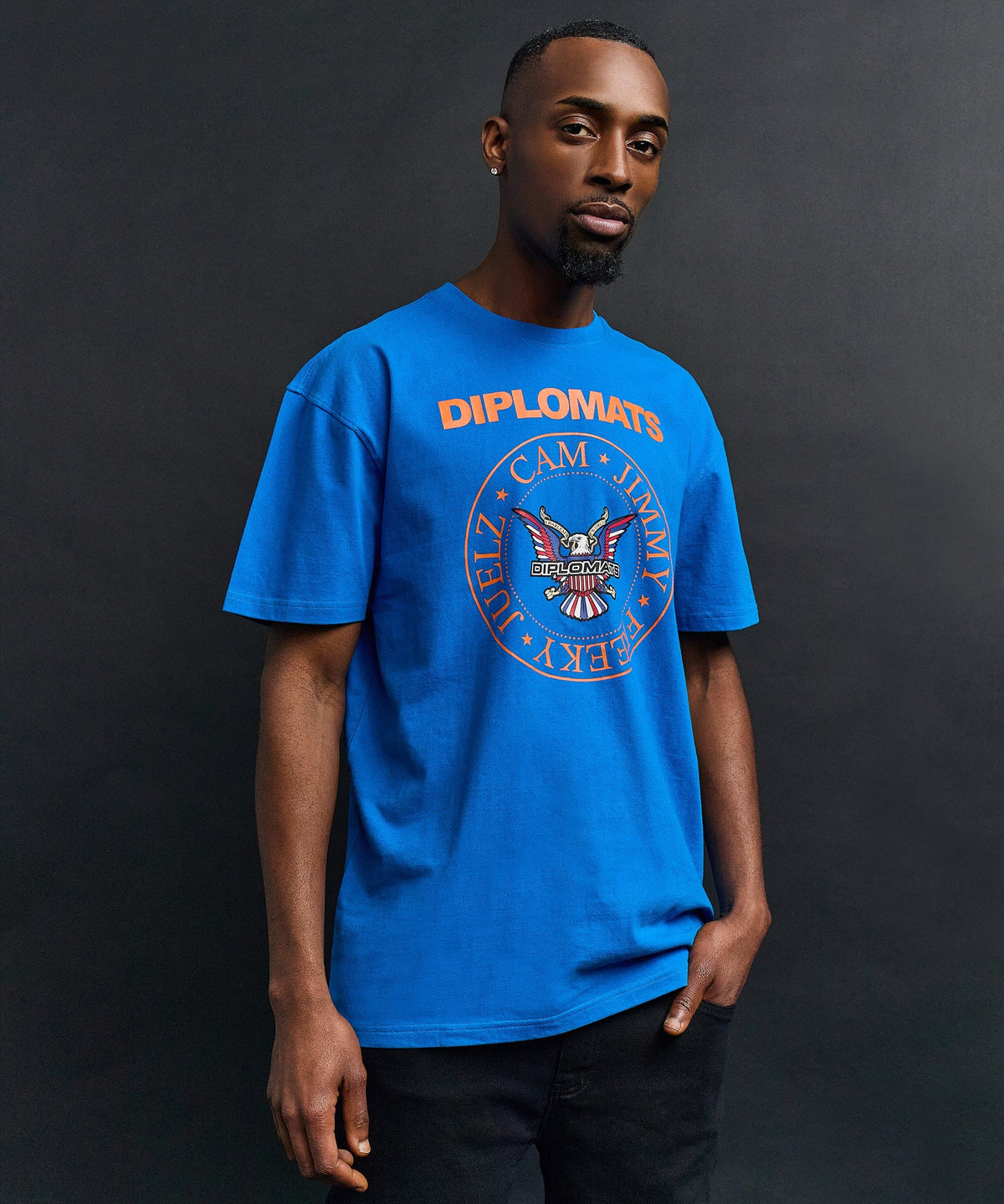 Dipset Crest Graphic Short Sleeve Tee - Blue