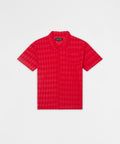 Diamond Viscose Button-Down Shirt - Red