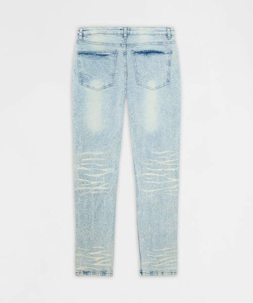 Distressed Rip and Frayed Denim - Light Blue
