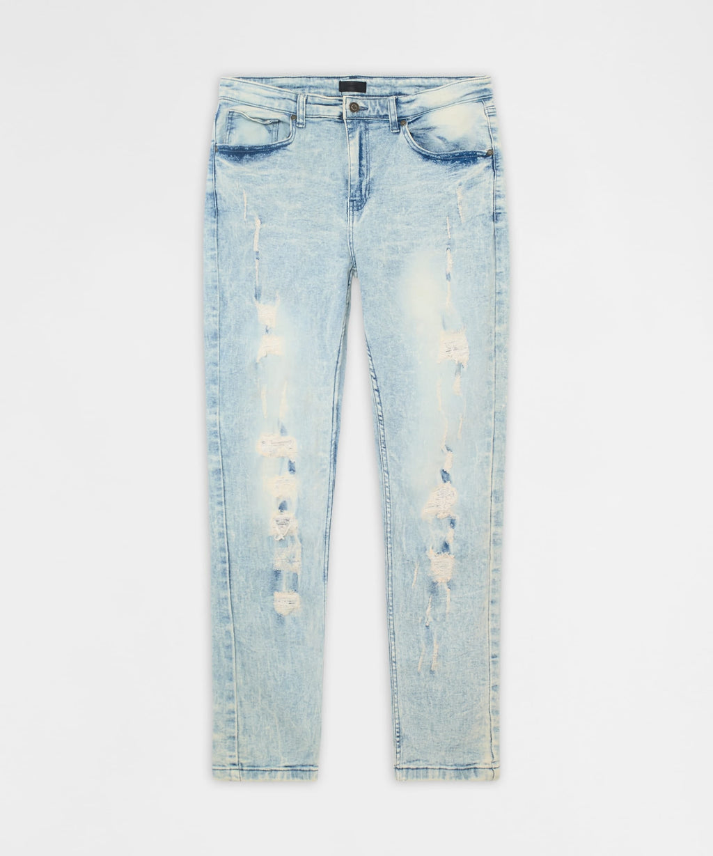 Distressed Rip and Frayed Denim - Light Blue