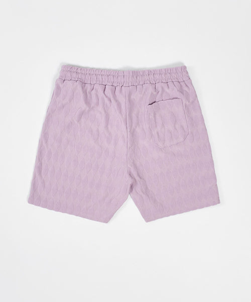 Diamond Plate Towel Shorts - Mauve