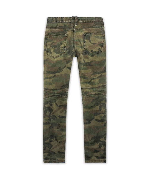 Distressed Camo Denim Pant